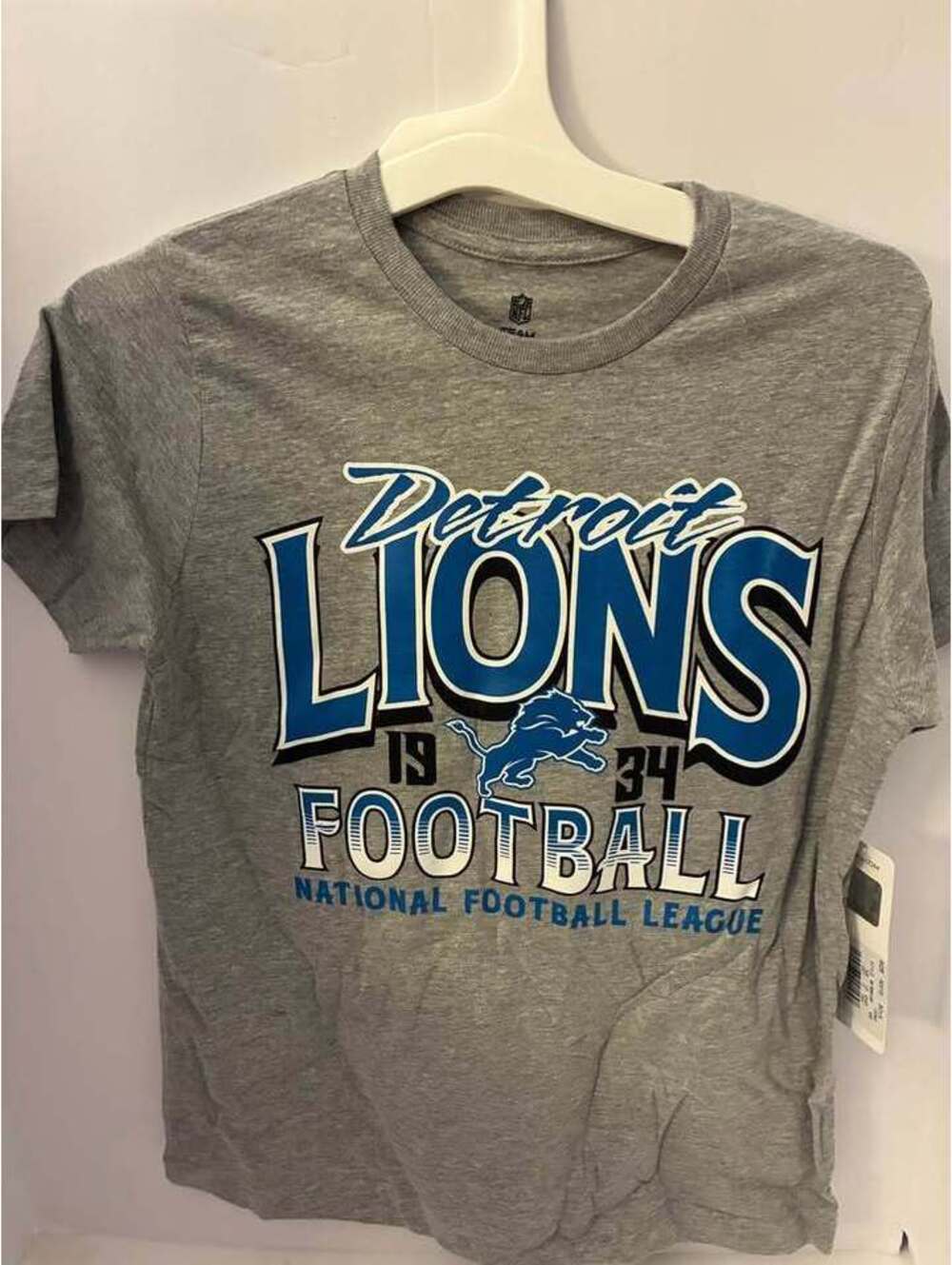NFL Team Apparel Detroit Lions Boys T-Shirt Size M (8/10)